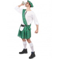 Déguisement écossais vert et blanc homme pas cher | Fiesta Factory