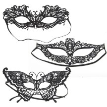 Loup dentelle noir élégant – Masque bal masqué pas cher