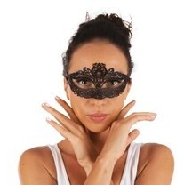 Loup dentelle noir élégant – Masque bal masqué pas cher