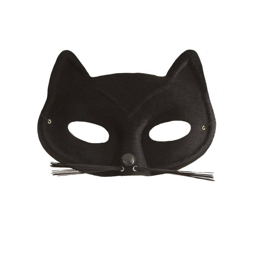 Loup chat noir élégant – Masque déguisement pas cher