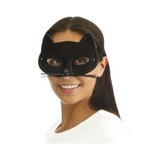 Loup chat noir élégant – Masque déguisement pas cher