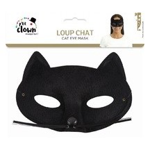 Loup chat noir élégant – Masque déguisement pas cher
