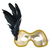 Loup avec plumes élégant – Masque bal masqué pas cher