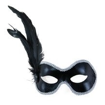 Loup avec plumes élégant – Masque bal masqué pas cher