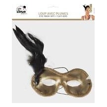 Loup avec plumes élégant – Masque bal masqué pas cher