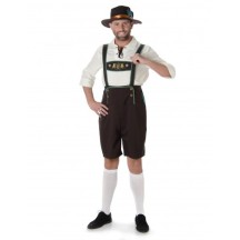 Déguisement bavarois salopette marron homme -  - Costumes adulte