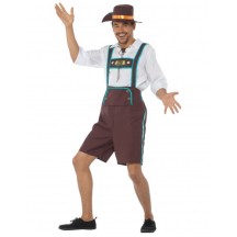 Déguisement bavarois salopette marron homme -  - Costumes adulte