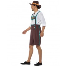 Déguisement bavarois salopette marron homme -  - Costumes adulte
