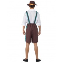 Déguisement bavarois salopette marron homme -  - Costumes adulte