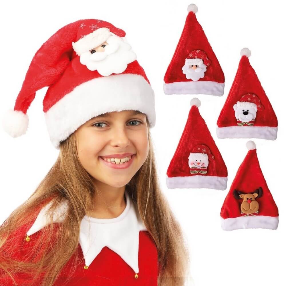 Bonnet de Noël - modèle aléatoire - enfant - 19435 - Chapeaux