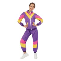 Costume années 80 femme violet pas cher | Fiesta Factory