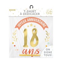 T-shirt à dédicacer femme âge anniversaire pas cher | Fiesta Factory