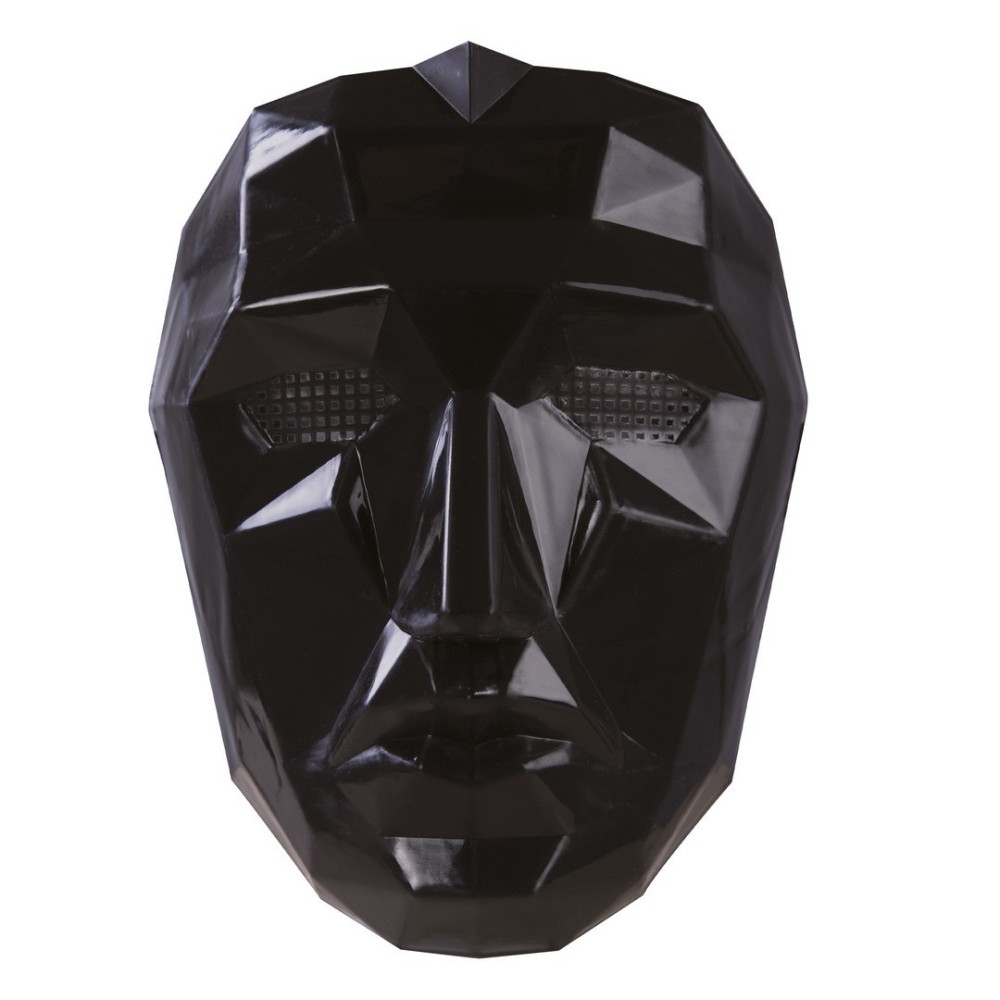 Masque origami noir visage – masque élégant pour soirée déguisée