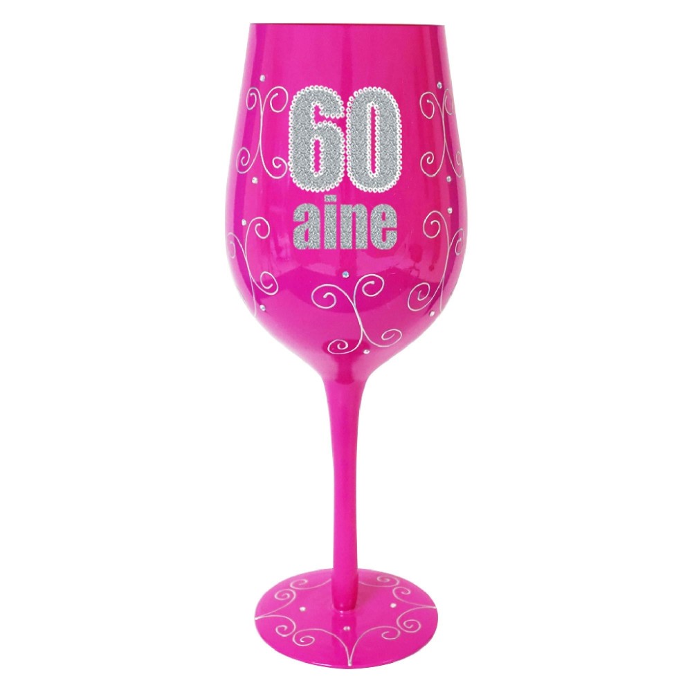 Flûte champagne géante 60 ans rose cadeau anniversaire | Fiesta Factory