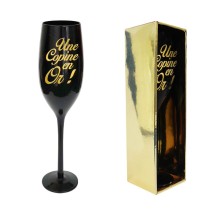 Flûte copine en or noire cadeau amie | Fiesta Factory