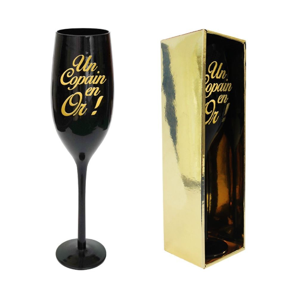 Flûte copain en or noire cadeau ami | Fiesta Factory