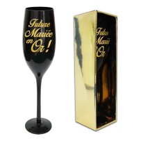 Flûte future mariée en or noire mariage | Fiesta Factory