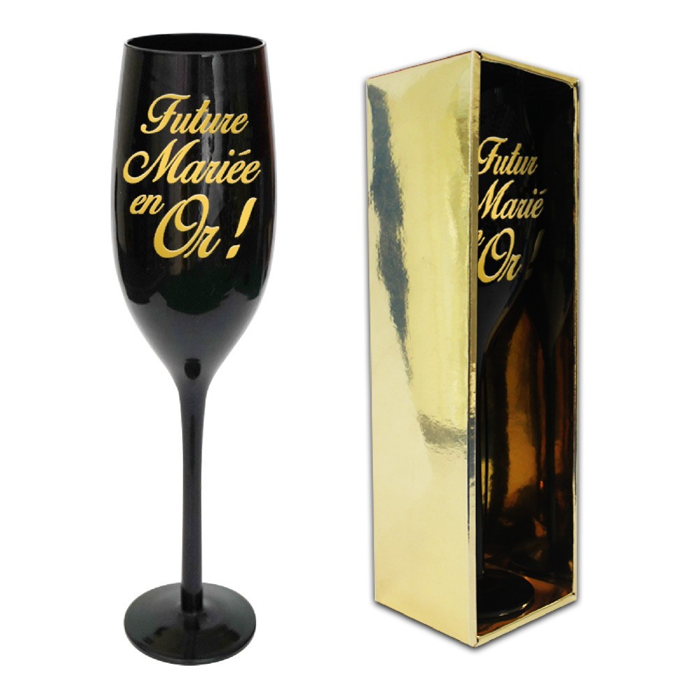 Flûte future mariée en or noire mariage | Fiesta Factory