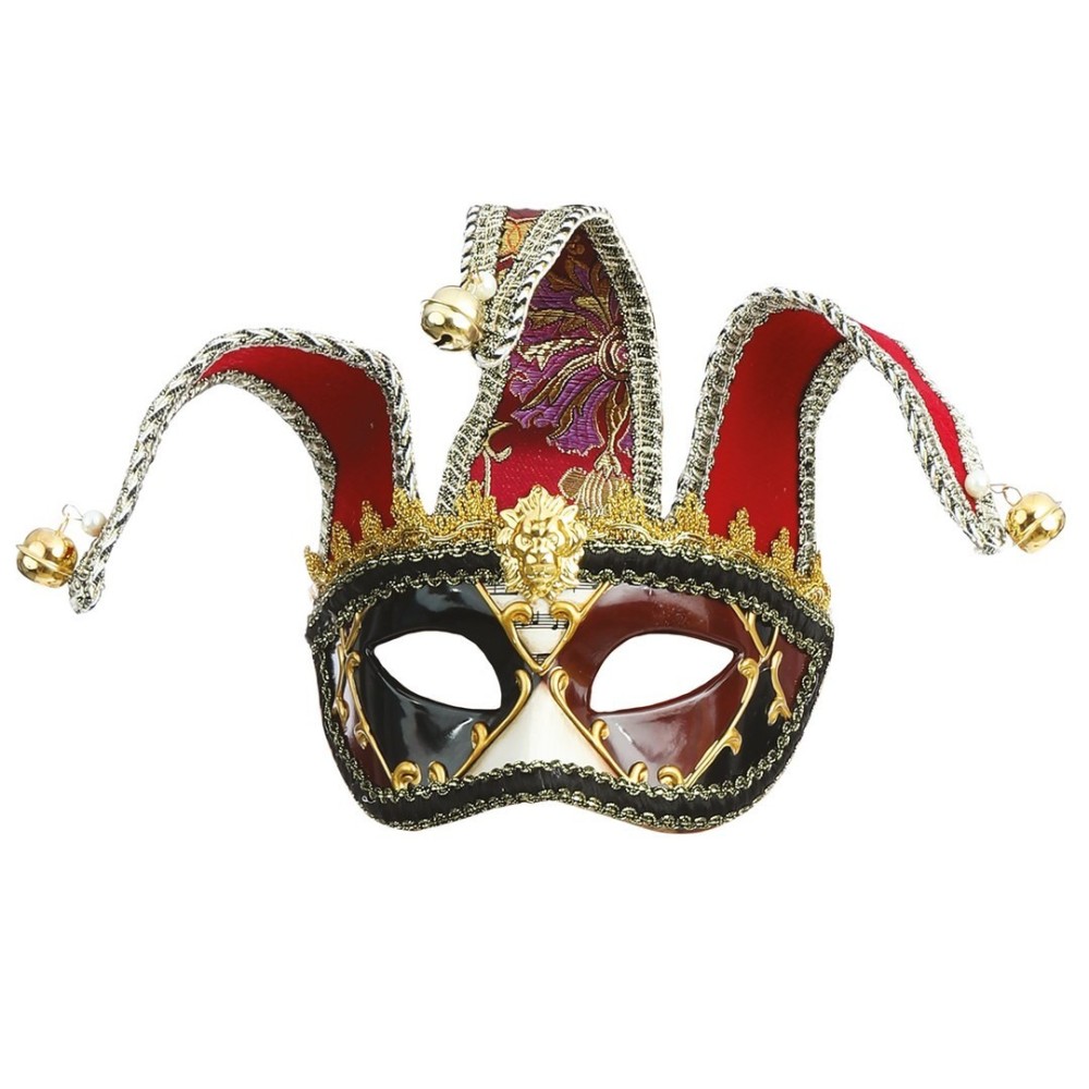 Loup vénitien avec grelots – masque bal masqué élégant