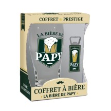 Coffret bière Papy verre et décapsuleur pas cher – Fiesta Factory