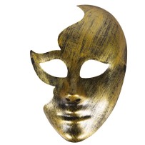 Masque visage brisé or – Masque original Halloween et soirée déguisée