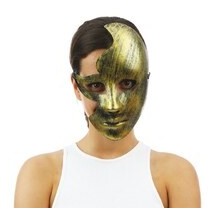 Masque visage brisé or – Masque original Halloween et soirée déguisée