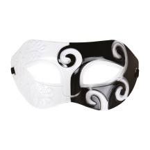 Loup noir et blanc élégant – Masque bal masqué chic et déguisement