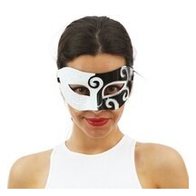 Loup noir et blanc élégant – Masque bal masqué chic et déguisement