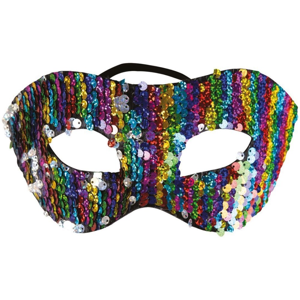 Loup à sequins réversible – Masque brillant soirée déguisée