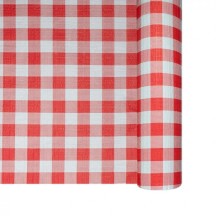 Nappe vichy rouge et blanc papier 25m pas cher – Fiesta Factory