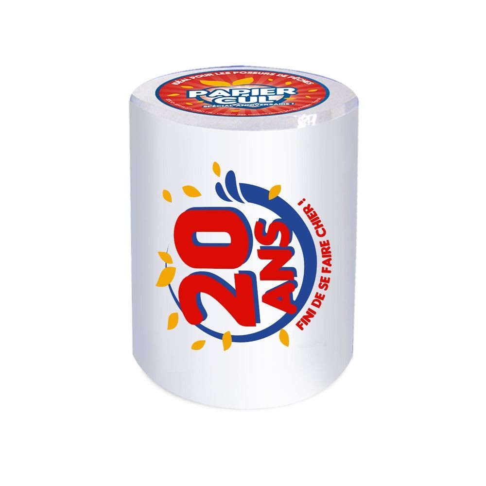 Papier WC 20 ans humoristique – Cadeau drôle anniversaire - Fiesta Factory