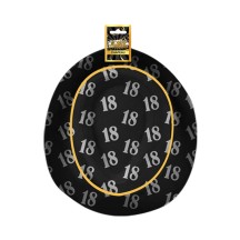 Chapeau anniversaire noir 18 ans pas cher | Fiesta Factory à petit prix