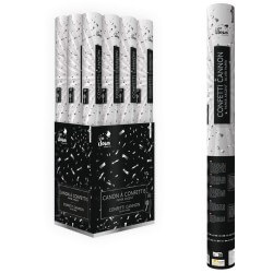 Canon à Confettis Papier Argent 60 cm - 23725 - Canons à confettis