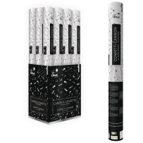 Canon à Confettis Papier Argent 60 cm - 23725 - Canons à confettis