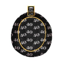 Chapeau anniversaire noir 40 ans pas cher | Fiesta Factory à petit prix