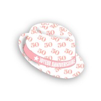 Chapeau anniversaire blanc cinquantaine pas cher | Fiesta Factory à petit prix