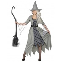 Déguisement sorcière grise femme pas cher – costume Halloween Fiesta Factory