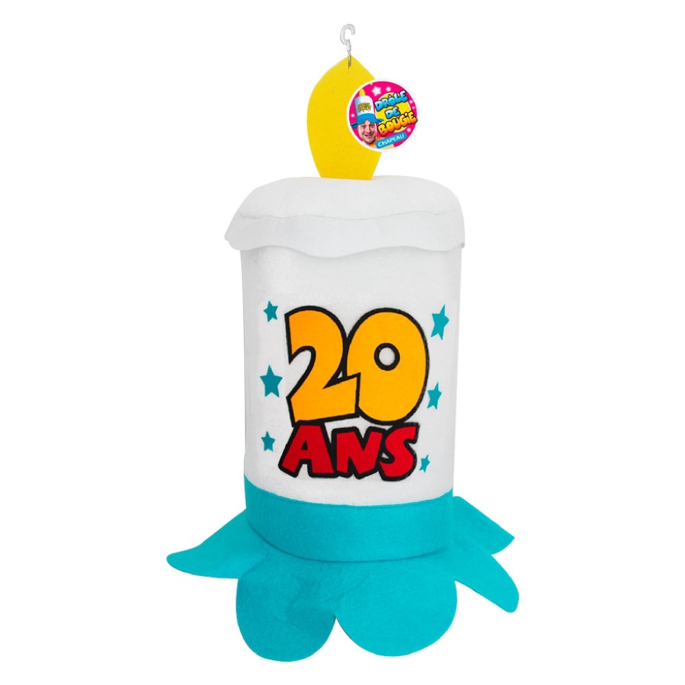 Chapeau bougie 20 ans bleu pas cher – Fiesta Factory