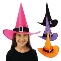 Chapeau de Sorcière Enfant – Couleur Aléatoire – Accessoire Halloween & Déguisement - 75420 - Chapeaux