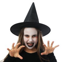 Chapeau de Sorcière Noir Enfant – Accessoire Déguisement Halloween - 75700 - Chapeaux