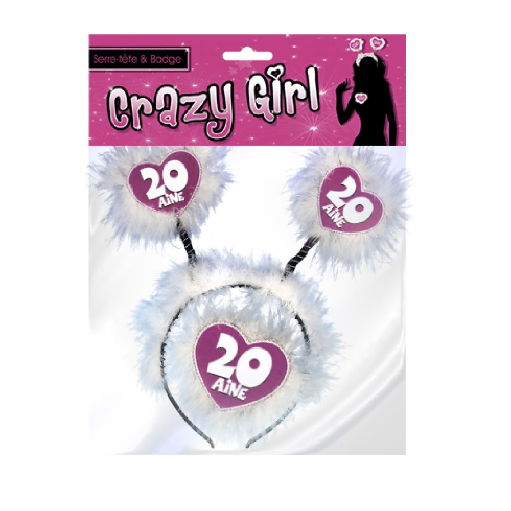 Serre-tête et badge 20 ans pas cher – Fiesta Factory