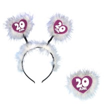 Serre-tête et badge 20 ans pas cher – Fiesta Factory