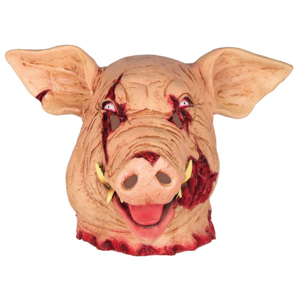 Masque cochon ensanglanté intégral adulte – Déguisement horreur Halloween