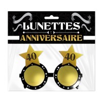 Lunettes étoile noir 40 ans pas cher | Fiesta Factory