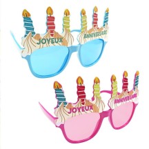 Lunettes bougies gâteau lot 12 pièces pas cher | Fiesta Factory