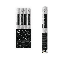 Canon à Confettis Papier Argent 60 cm - 23725 - Canons à confettis