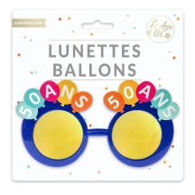 Lunettes ballons 50 ans pas cher | Fiesta Factory