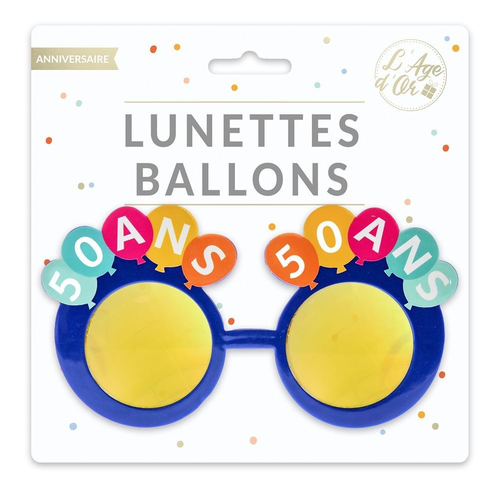 Lunettes ballons 50 ans pas cher | Fiesta Factory