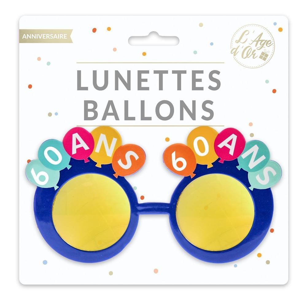 Lunettes ballons 60 ans pas cher | Fiesta Factory