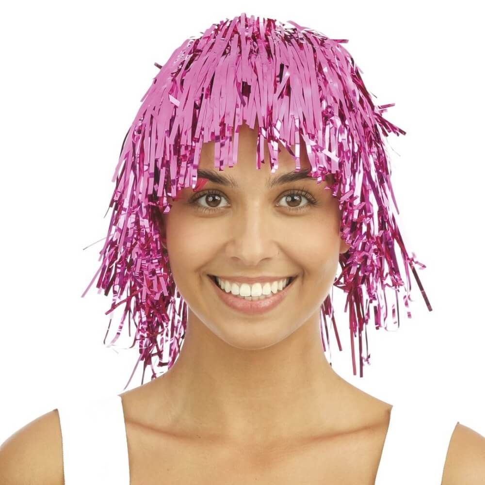 Perruque disco métallique rose - 19141 - Perruques